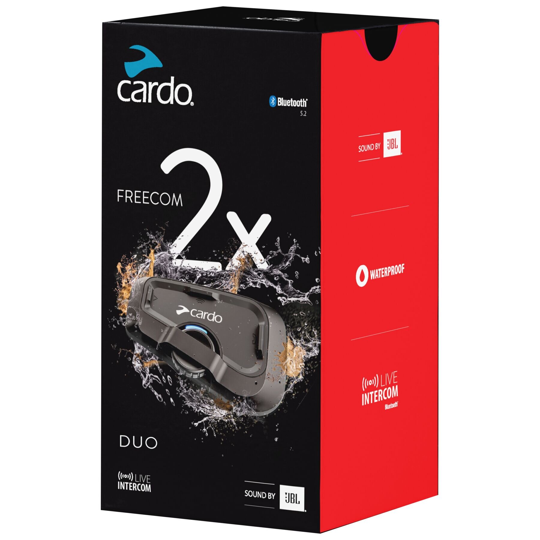 Cardo Freecom 2X Bluetooth Intercom Headset Duo Pack