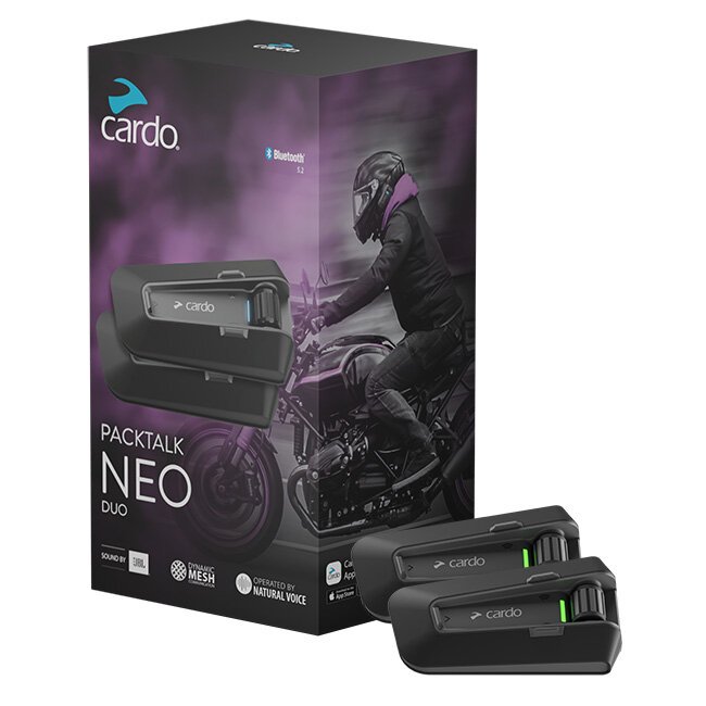 Cardo Packtalk NEO DUO Motorcycle Intercom Systems Motomail