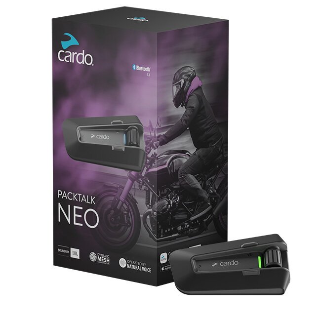 Cardo Packtalk NEO SINGLE Motorcycle Intercom Systems