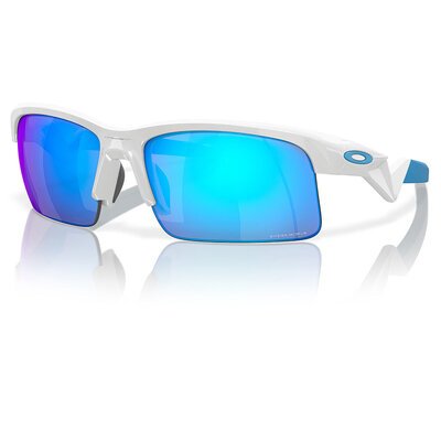 Oakley Capacitor Youth Fit Sunglasses - Polished White Frame with PRIZM Sapphire Lens-casual gear-Motomail - New Zealand's Motorcycle Superstore