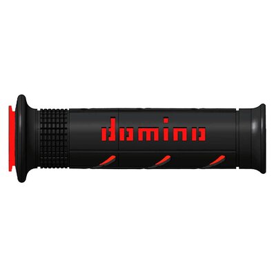 Domino RACE GRIPS XM2 SUPER SOFT 120/125mm BLACK/RED-grips-Motomail - New Zealand's Motorcycle Superstore